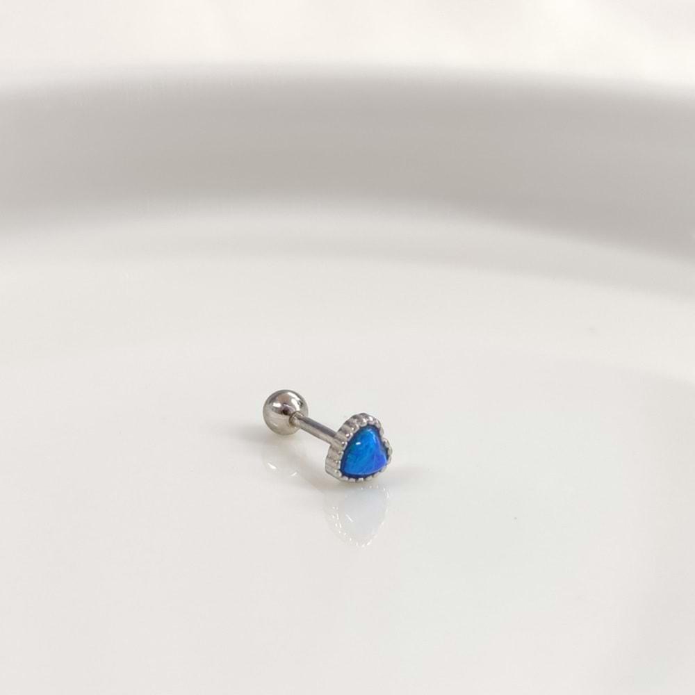 OPAL KALP GÜMÜŞ TRAGUS PIERCING