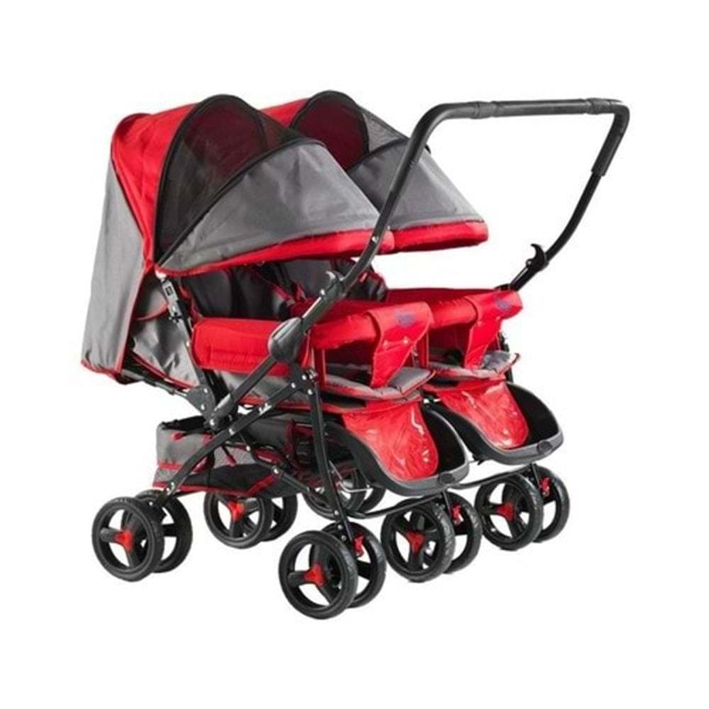 BABYHOPE BH-611 ÇİFT YÖNLÜ İKİZ BEBEK ARABASI