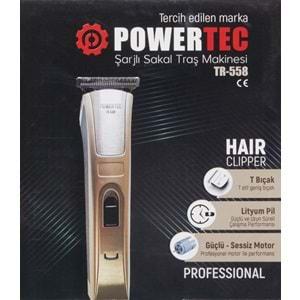 POWERTEC TR-558 ŞARJLI SAÇ SAKAL KESME MAKİNESİ