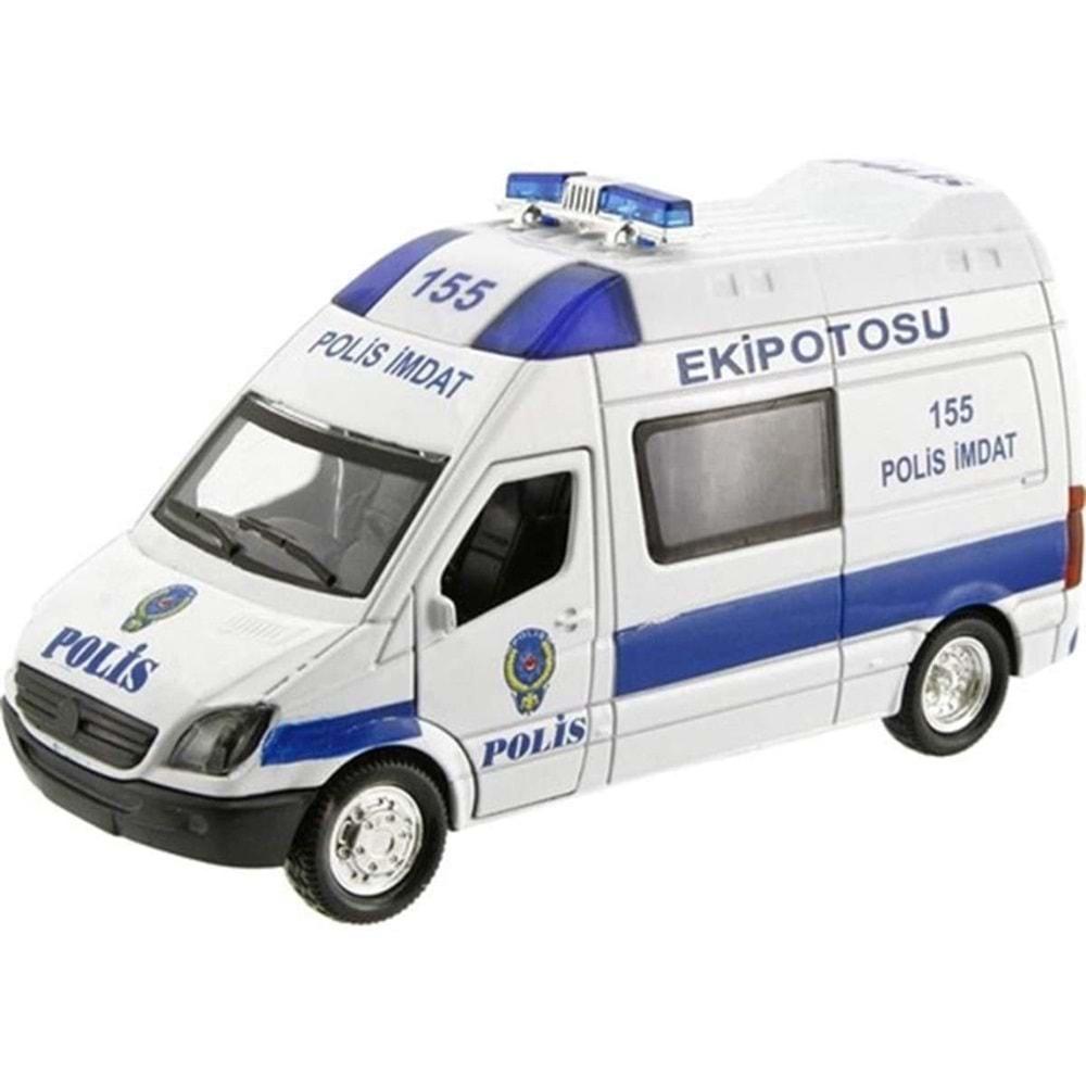 BİRLİK IŞIKLI METAL ÇEK BIRAK POLİS EKİP OTOSU FY5058SB-12D