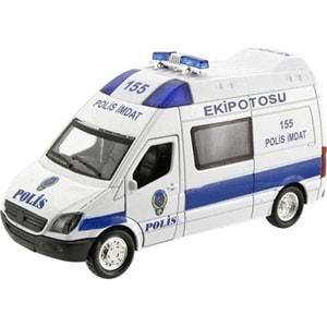 BİRLİK IŞIKLI METAL ÇEK BIRAK POLİS EKİP OTOSU FY5058SB-12D