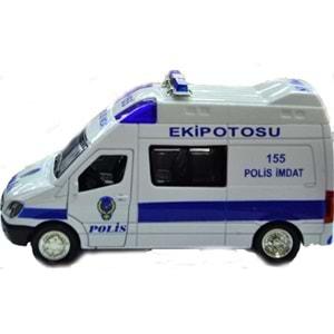 BİRLİK IŞIKLI METAL ÇEK BIRAK POLİS EKİP OTOSU FY5058SB-12D