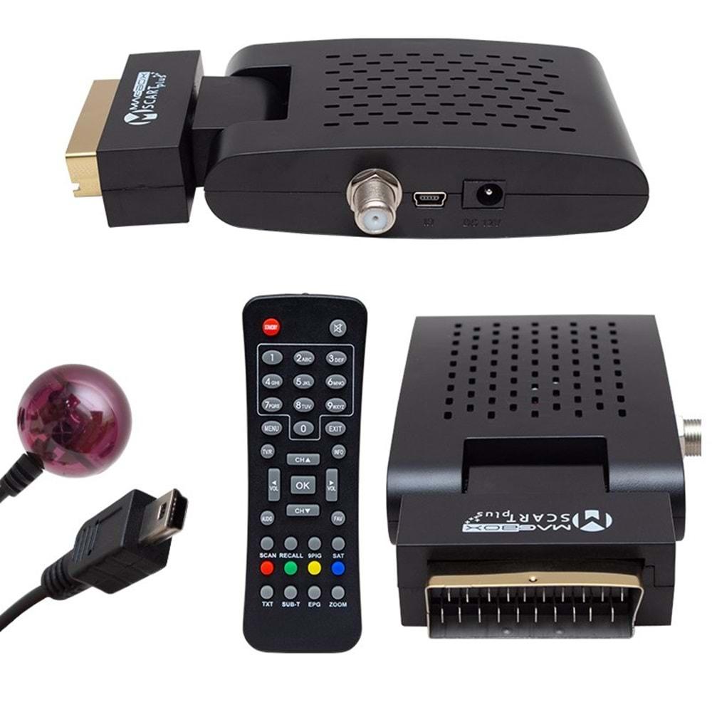 MAGBOX SCART PLUS MİNİ SD SCART UYDU ALICISI TKGS Lİ