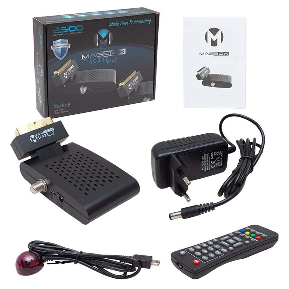 MAGBOX SCART PLUS MİNİ SD SCART UYDU ALICISI TKGS Lİ