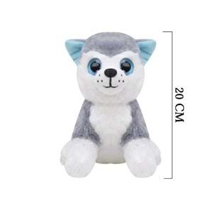 SELAY TOYS PELUŞ HUSKY CAM GÖZ KÖPEK 20 CM 1050