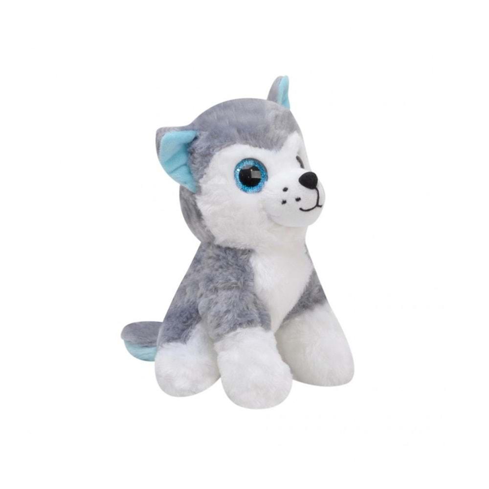 SELAY TOYS PELUŞ HUSKY CAM GÖZ KÖPEK 20 CM 1050