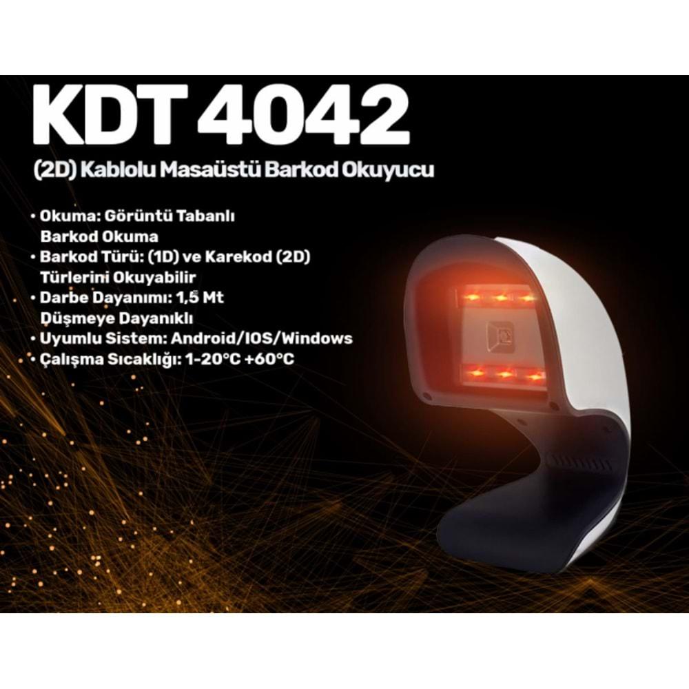 KODDATA KodScan KDS-4042 (2D) Kablolu Masaüstü Barkod Okuyucu (USB)