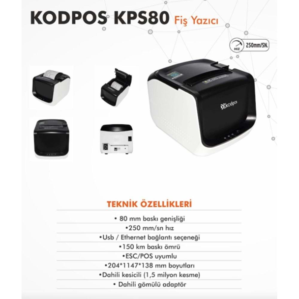 KODDATA KodPrint KPS80 203dpi Fiş Yazıcı (Usb, Ethernet)