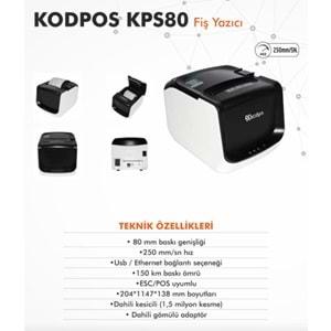 KODDATA KodPrint KPS80 203dpi Fiş Yazıcı (Usb, Ethernet)