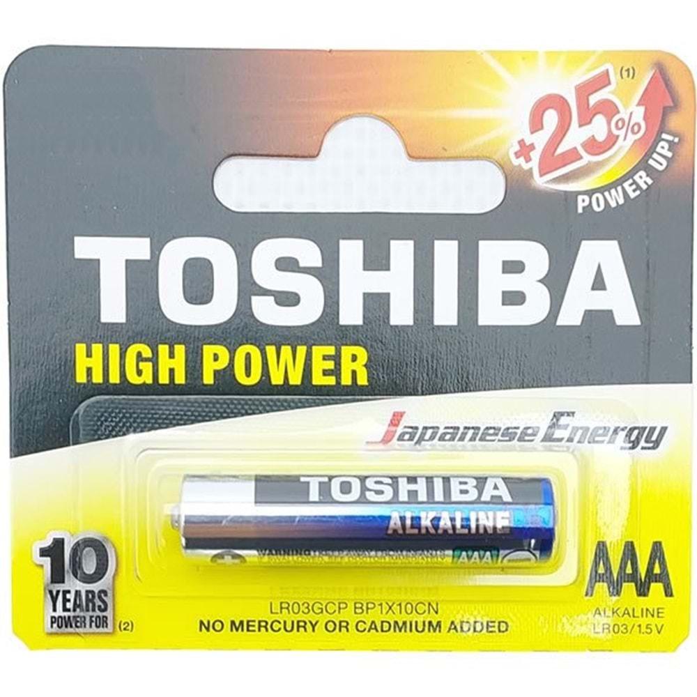 TOSHIBA LR03 KARTELA ALKALİN İNCE PİL