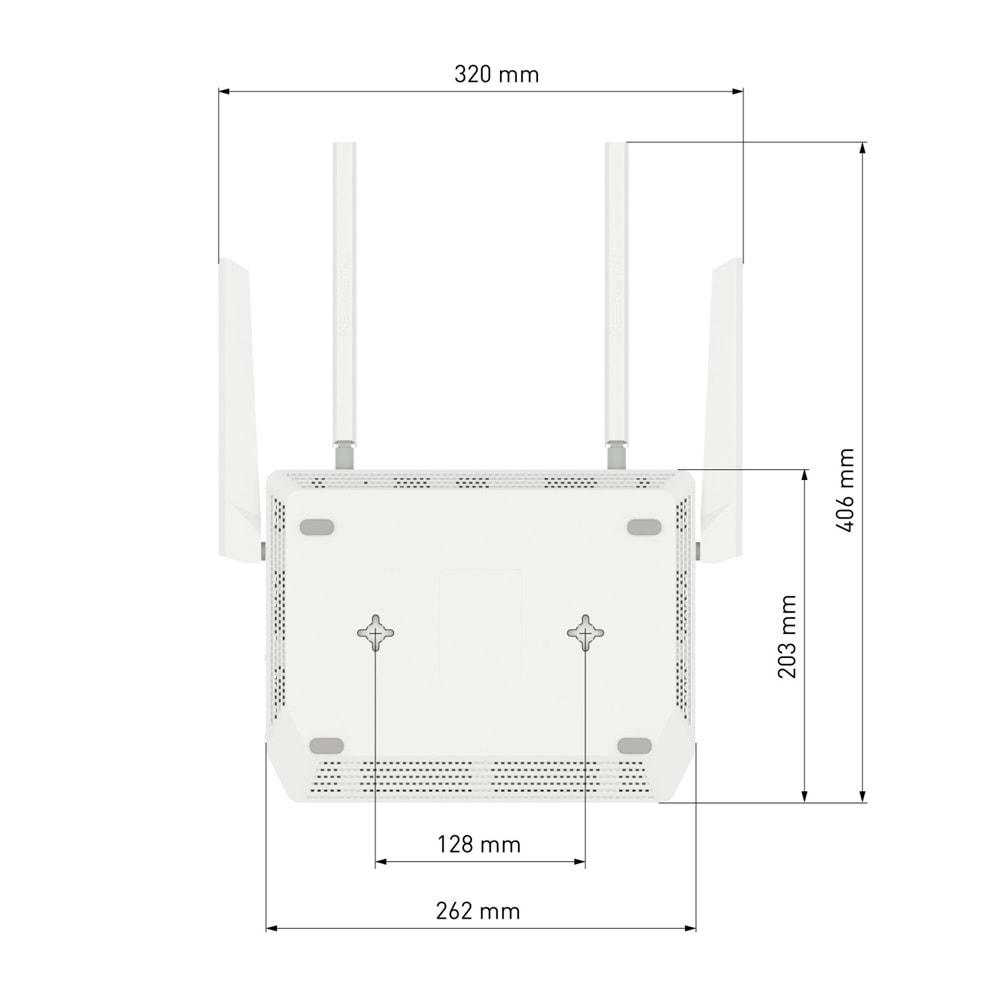 KEENETIC PEAK DSL AC2600 Dualband MU-MIMO 9xGE VDSL/ADSL Modem Router KN-2510-01TR