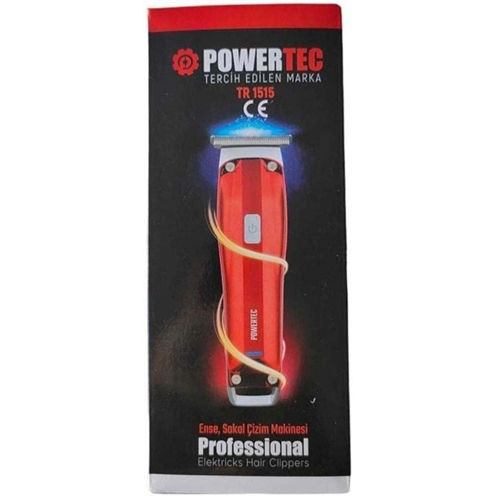 POWERTEC TR-1515 ŞARJLI SAKAL TRAŞ ENSE MAKİNESİ