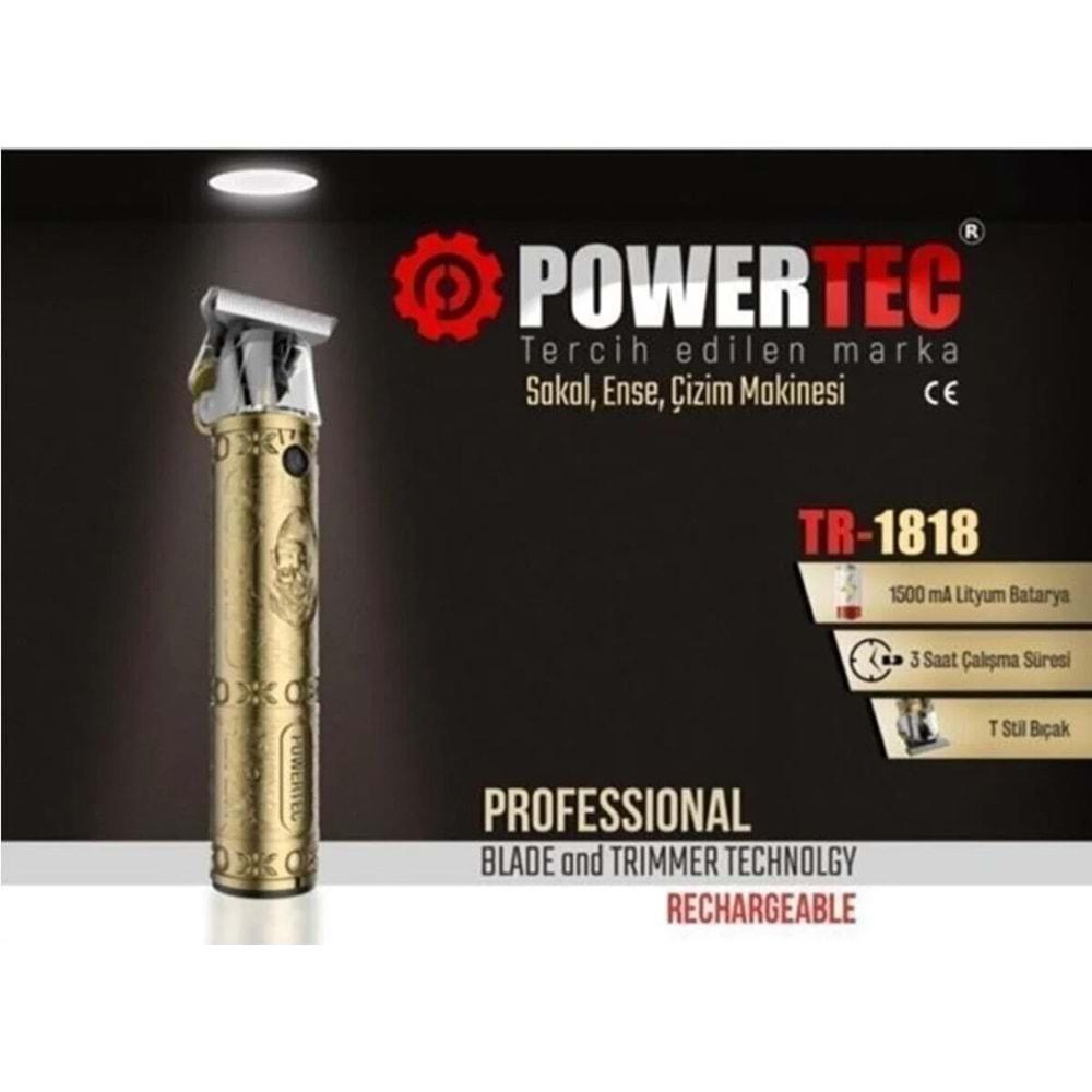 POWERTEC TR-1818 ŞARJLI ENSE TRAŞ MAKİNESİ