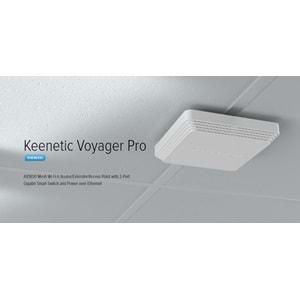 KEENETIC VOYAGER PRO 2 Port 10/100/1000 AX1800 2.4/5 Ghz 1800 Mbps 4dBi PoE Wifi 6 Wpa3 Vpn Mesh Fiber Router Access Point KN-3510