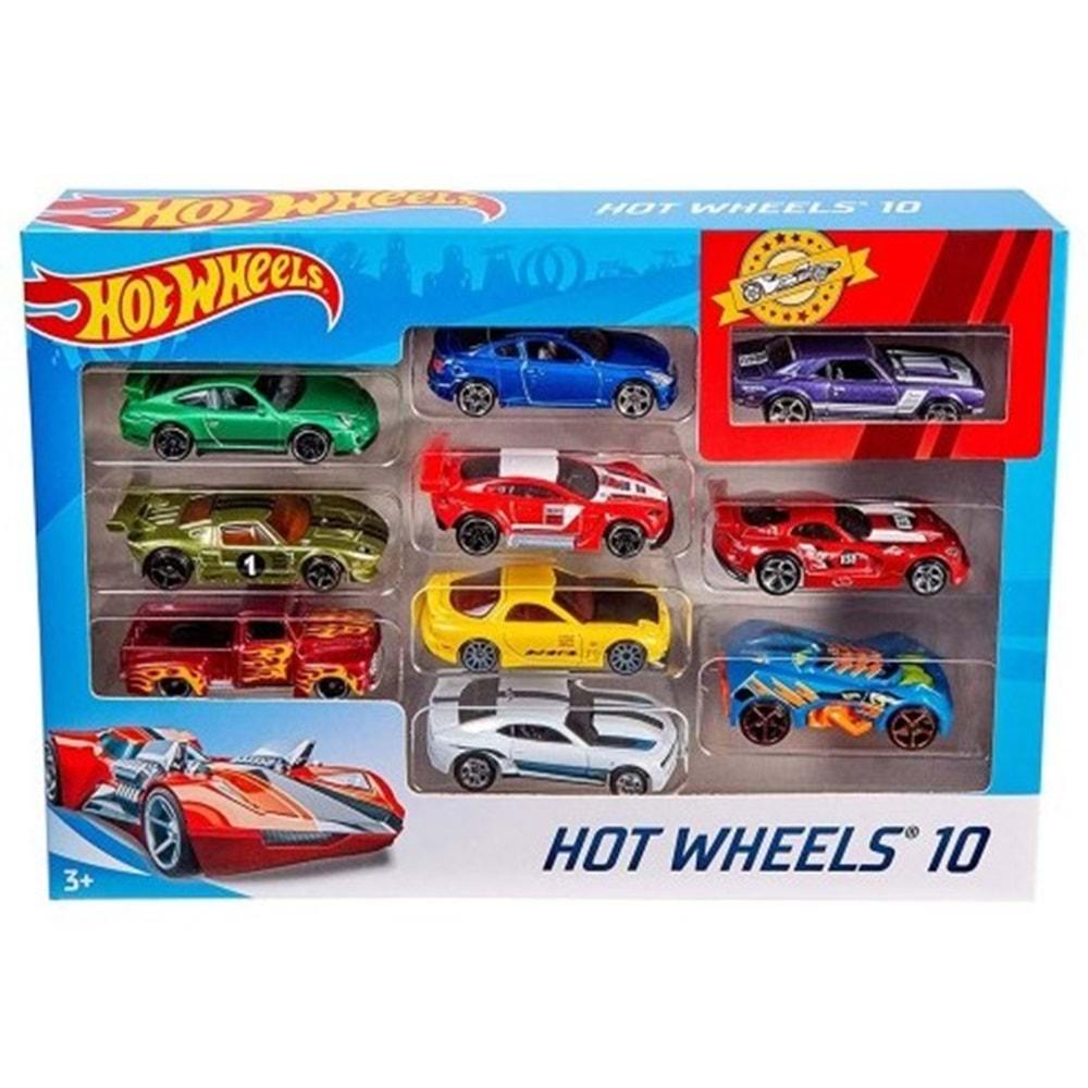 Mattel Hot Wheels 10 lu Araba Seti 54886