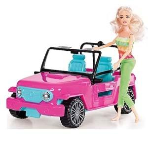 Galtoys Jasmıne Bebekli Jeep F.Pembe/Turkuaz E101-