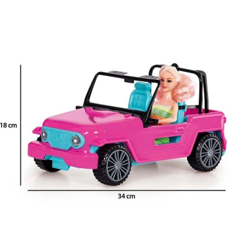 Galtoys Jasmıne Bebekli Jeep F.Pembe/Turkuaz E101-