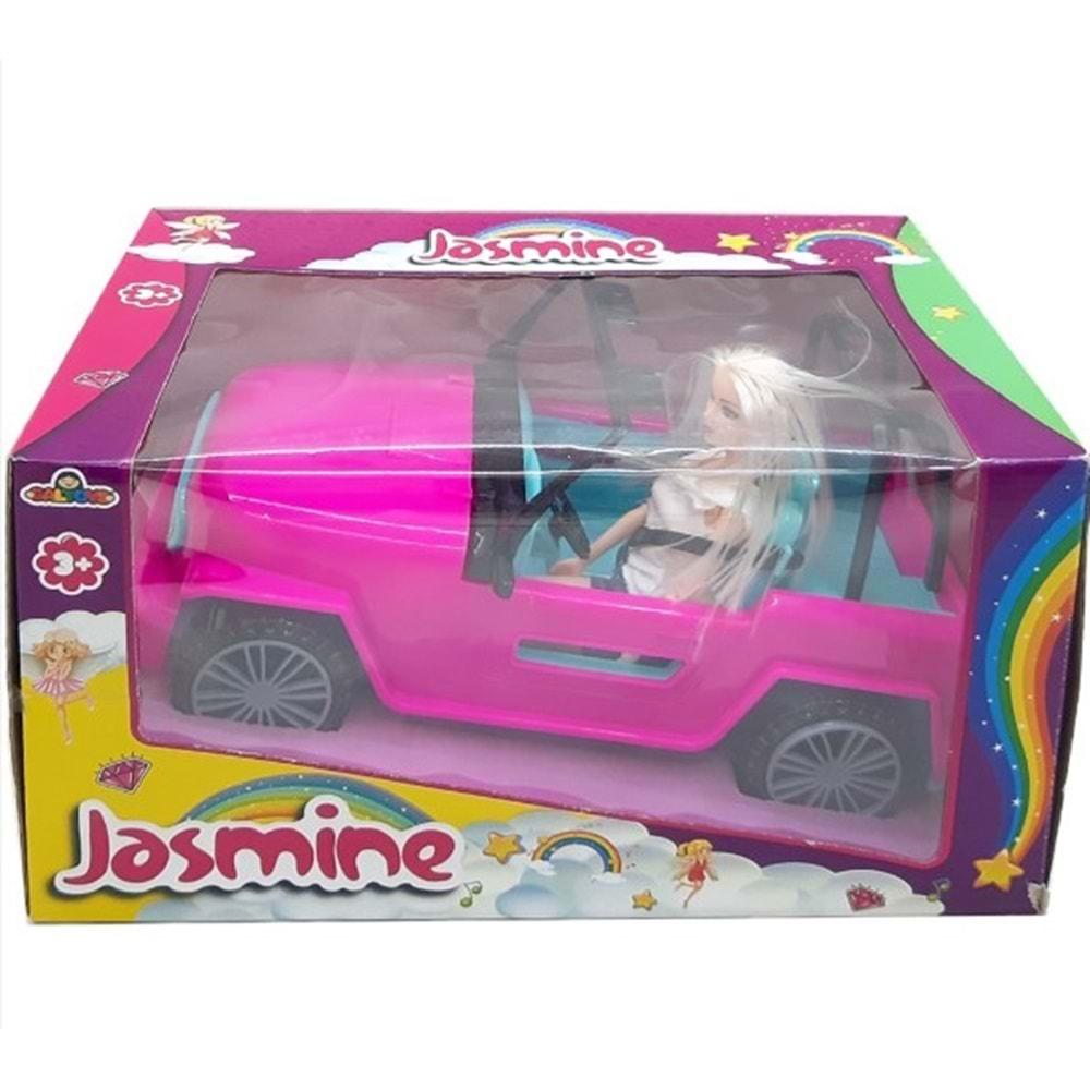 Galtoys Jasmıne Bebekli Jeep F.Pembe/Turkuaz E101-