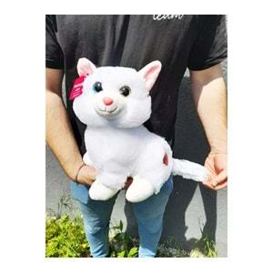 SELAY TOYS PELUŞ KALPLİ KEDİ 30 CM 3007