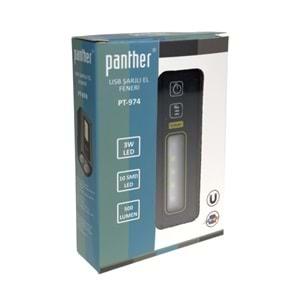 PANTHER PT-974 USB ŞARJLI EL FENERİ (200)