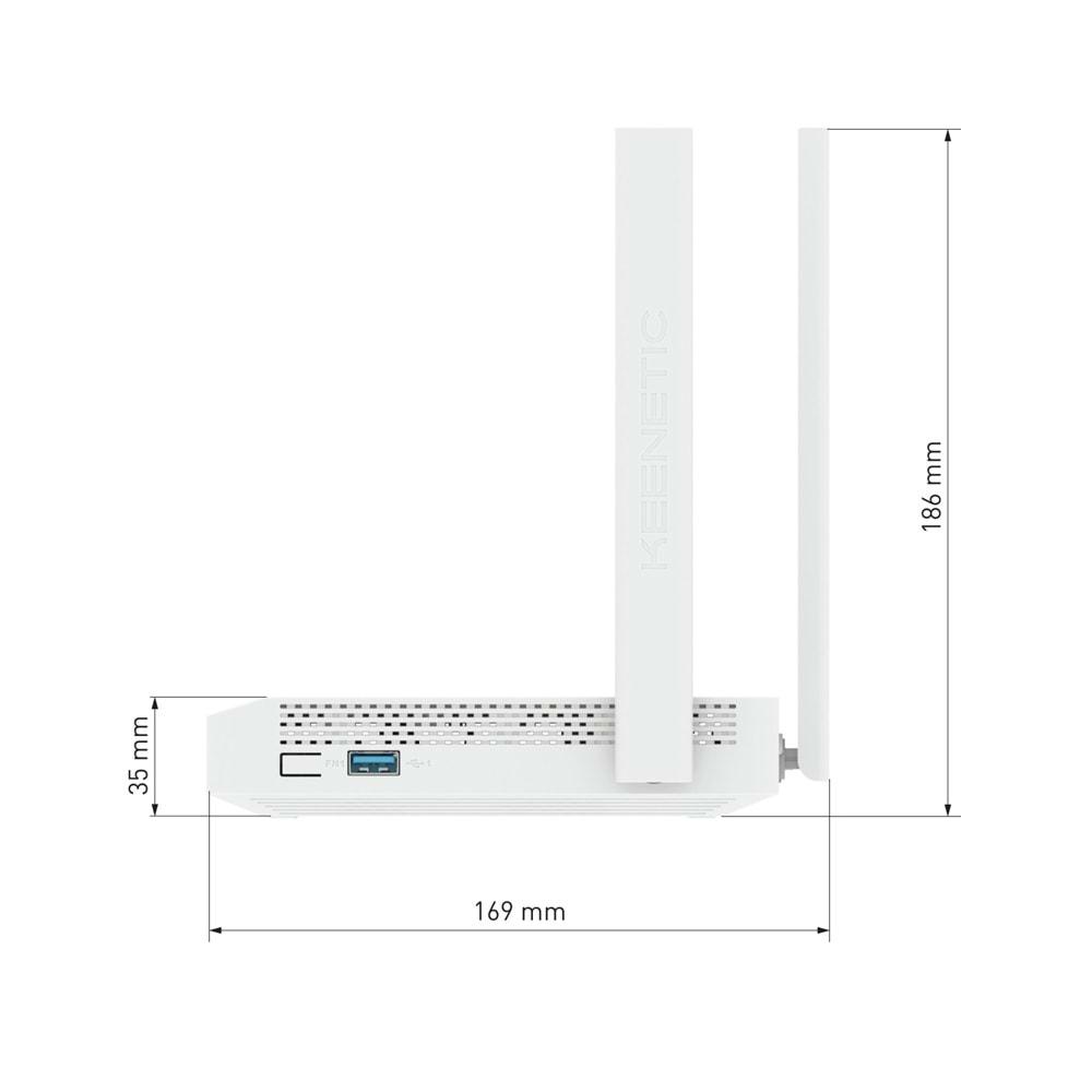 KEENETIC HOPPER DSL AX1800 Mesh Wi-Fi 6 Gigabit USB 3.0 Wpa3 Vpn Fiber Router KN-3610-01-EU