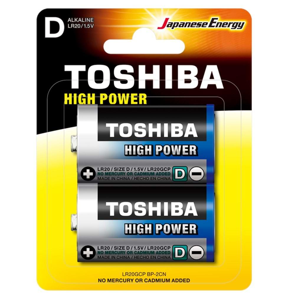 TOSHIBA LR20 HIGH POWER BÜYÜK PİL 2Lİ