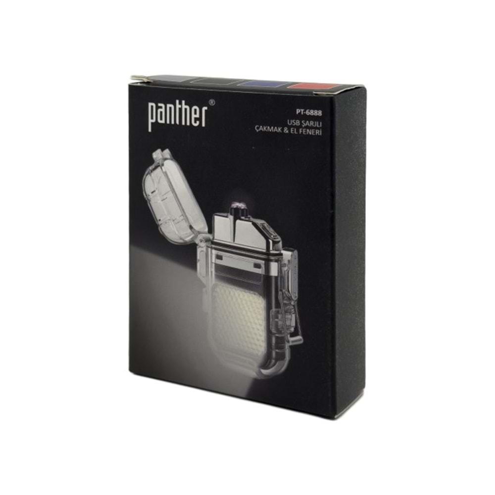 PANTHER PT-6888 USB ŞARJLI ÇAKMAK-FENER (60)(240)