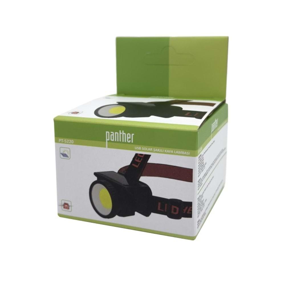 PANTHER PT-5220 USB SOLAR ŞARJLI KAFA LAMBASI(120)