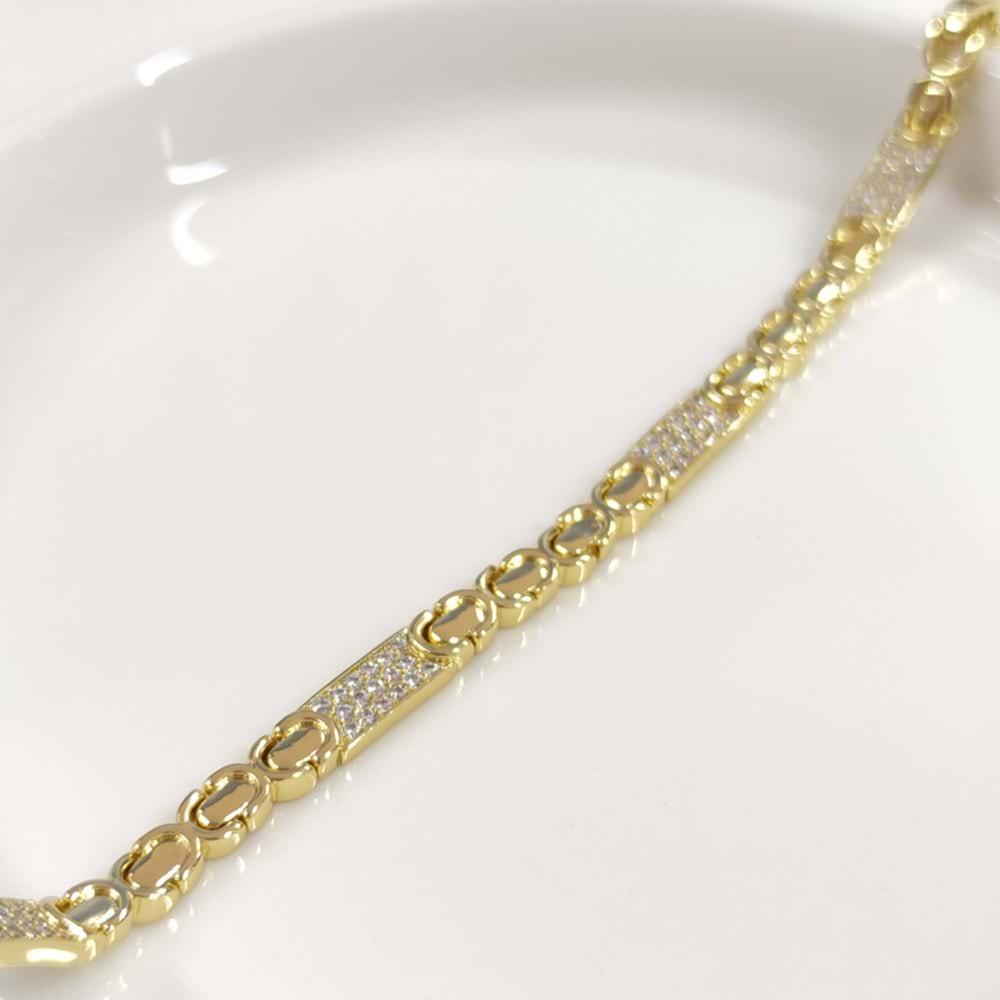 XUPING TAŞLI BİLEKLİK 16+2 CM GOLD