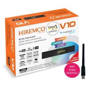 HİREMCO TURBO V10 FULL HD UYDU ALICISI + WİFİ ANTENLİ